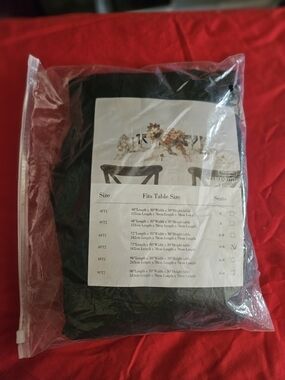 Black Fitted Tablecloth - Fits Various Table Sizes New